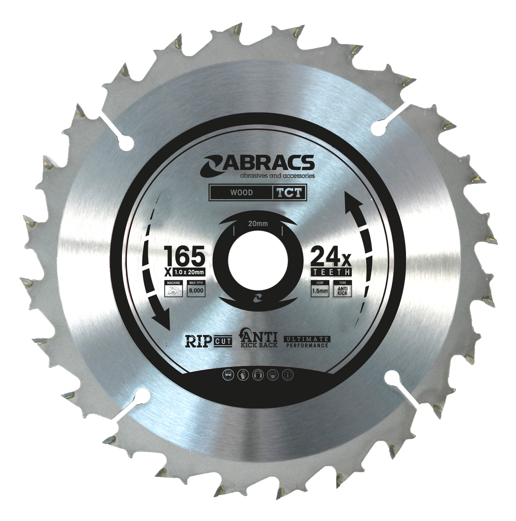 Abracs 165 x 1.5 x 20mm TCT Blade